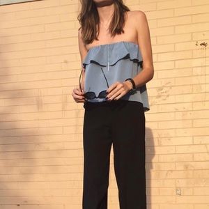 Ruffle Crop Tube Top